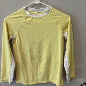 Janie and Jack Yellow and White Rashguard - Size 8